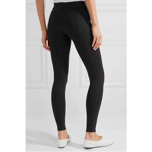 The Row Black Relma Stretch-Scuba Skinny Leggings Ankle Crop Pant Size Large - Picture 2 of 16